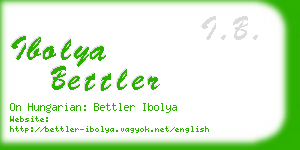 ibolya bettler business card